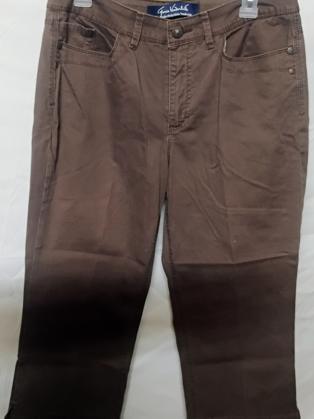 Gloria Vanderbilt Brown Waistband Pants with Navy Label